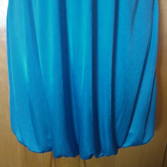 MY MICHELLE WOMEN'S SMALL FORMAL BLUE BACK STRAPPY BEADED DRESS - Picture 4 of 7